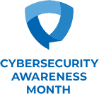 Cybersecurity awareness month logo.